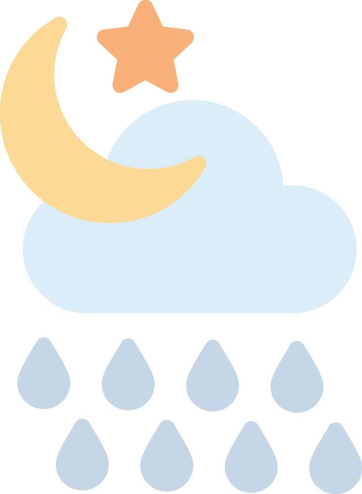 Rainy Night Icon Design vector