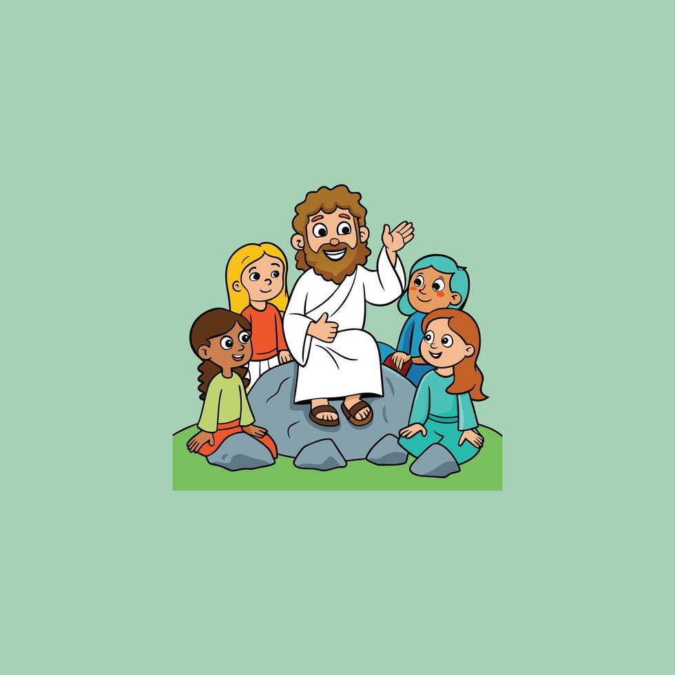 Happy Jesus Christ Child with Isolated Clipart vector