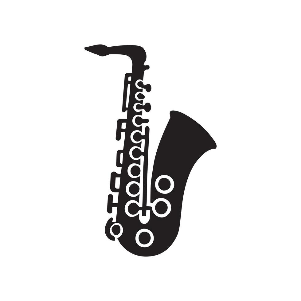 Saxophone Music Instruments Clipart Design vector