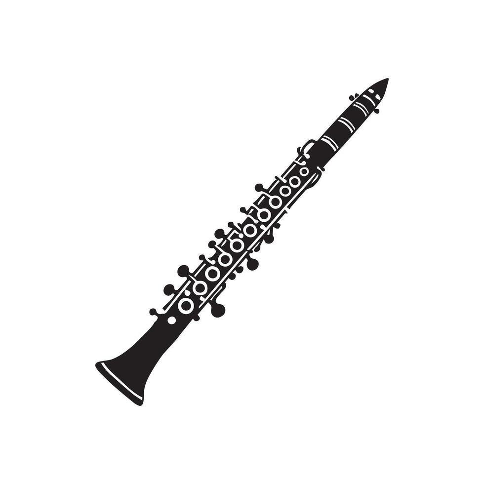 Clarinet Instruments Clipart Design vector