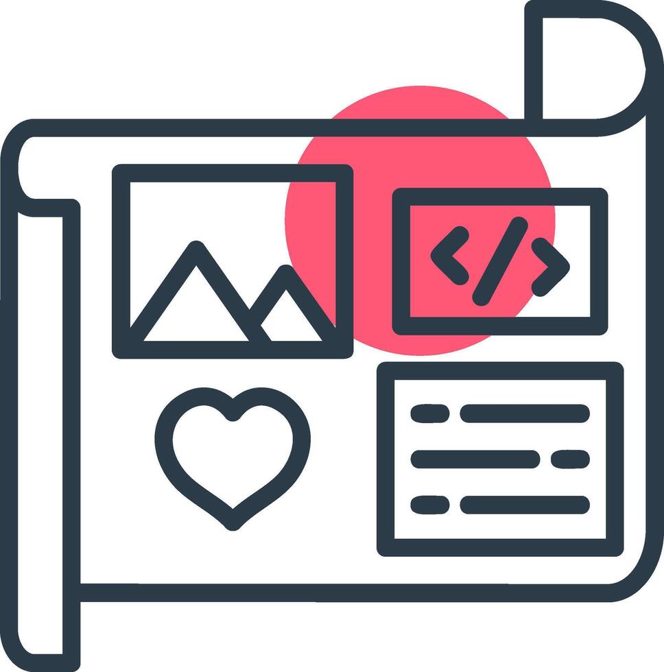 Mockup Line with small circle background vector