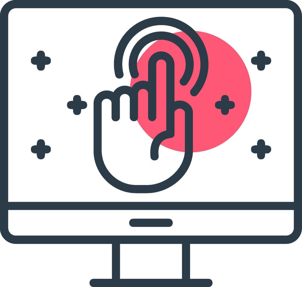 Call To Action Line with small circle background vector