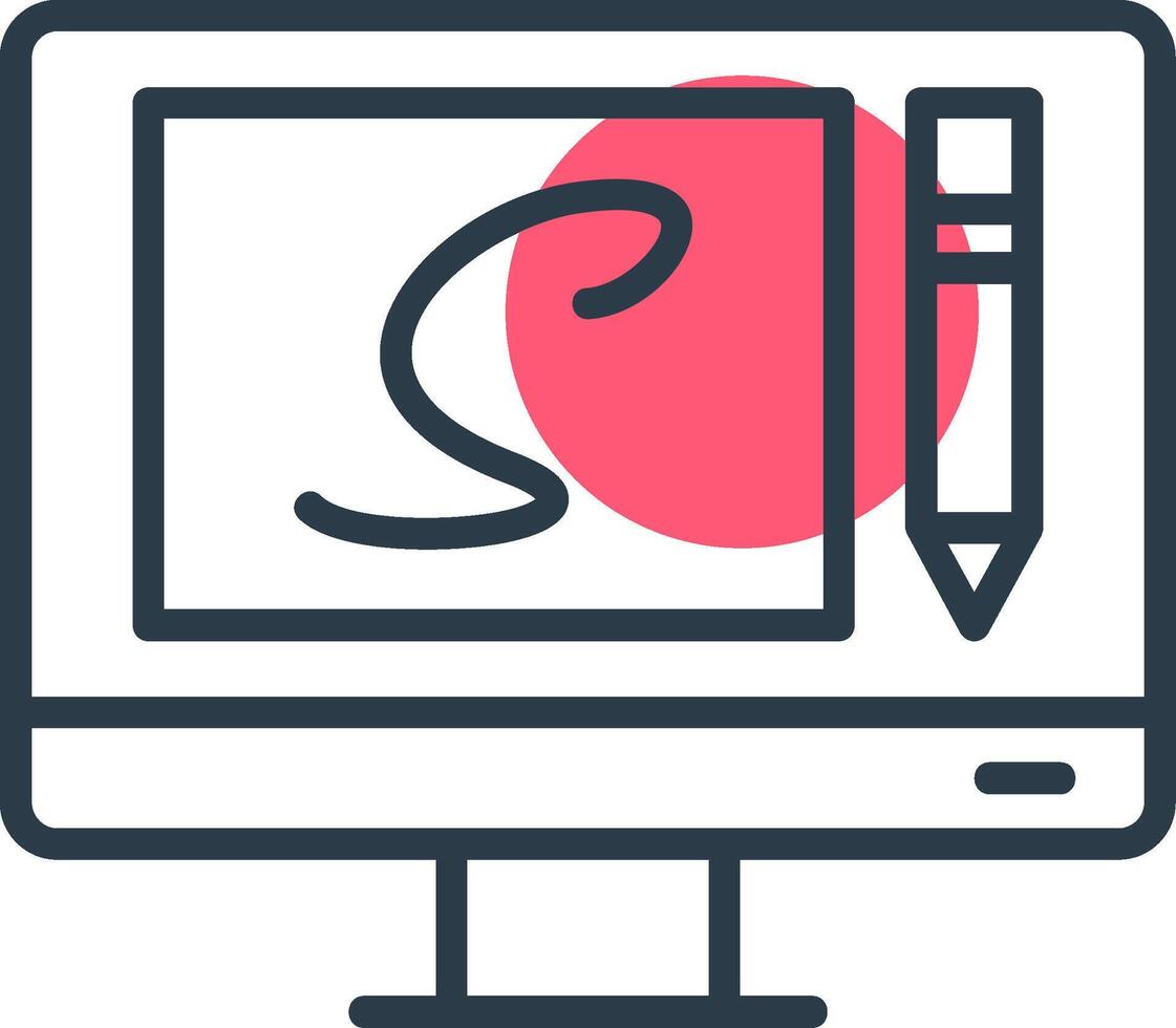 Sketching Line with small circle background vector