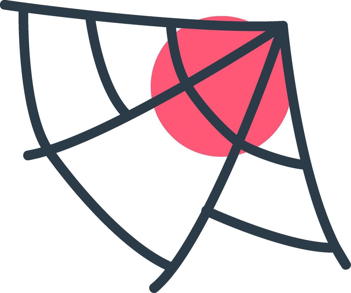 Spider Web Line with small circle background vector