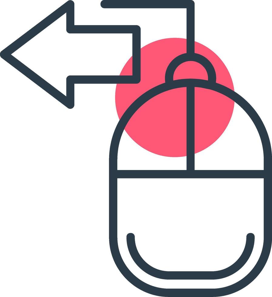 Mouse Line with small circle background vector