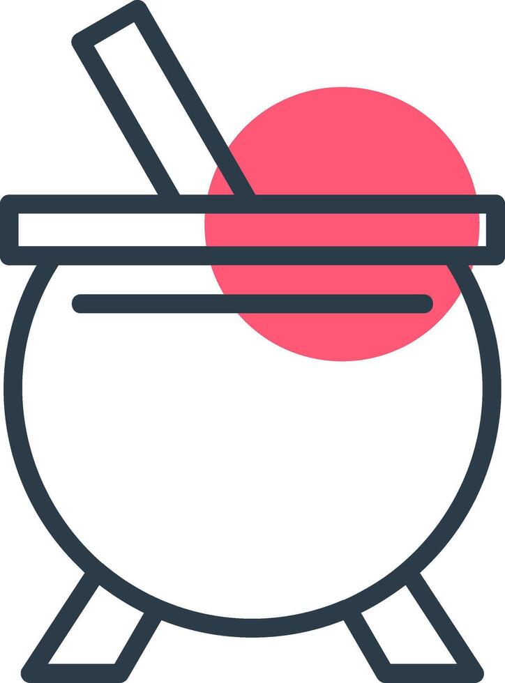 Cauldron Line with small circle background vector
