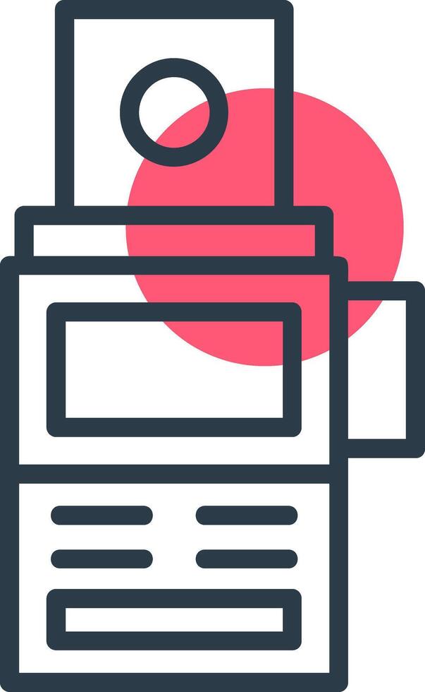 Camera Meter Line with small circle background vector