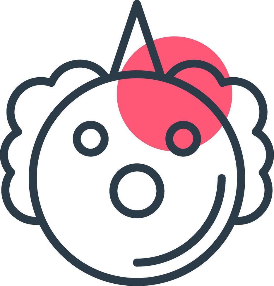 Clown Line with small circle background vector