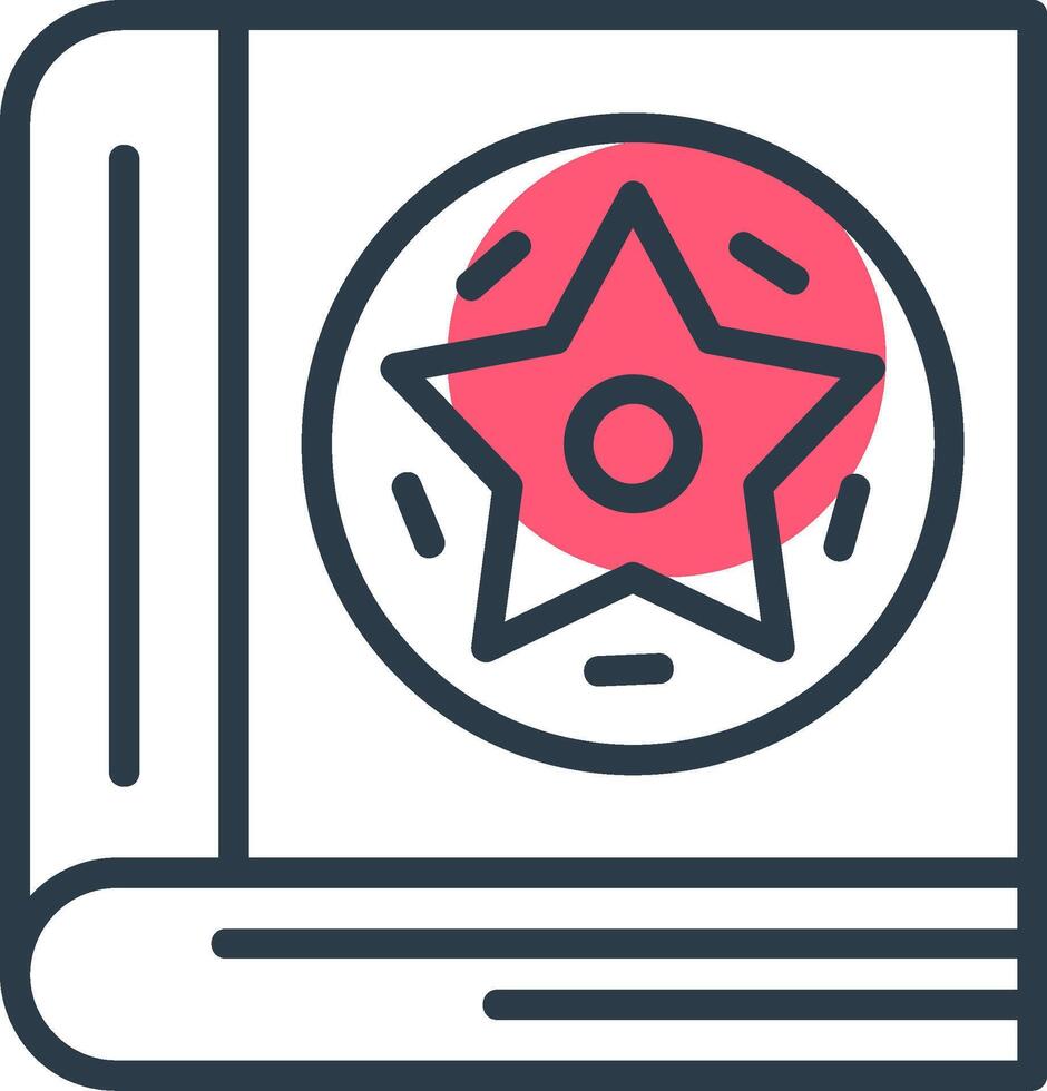 Spellbook Line with small circle background vector