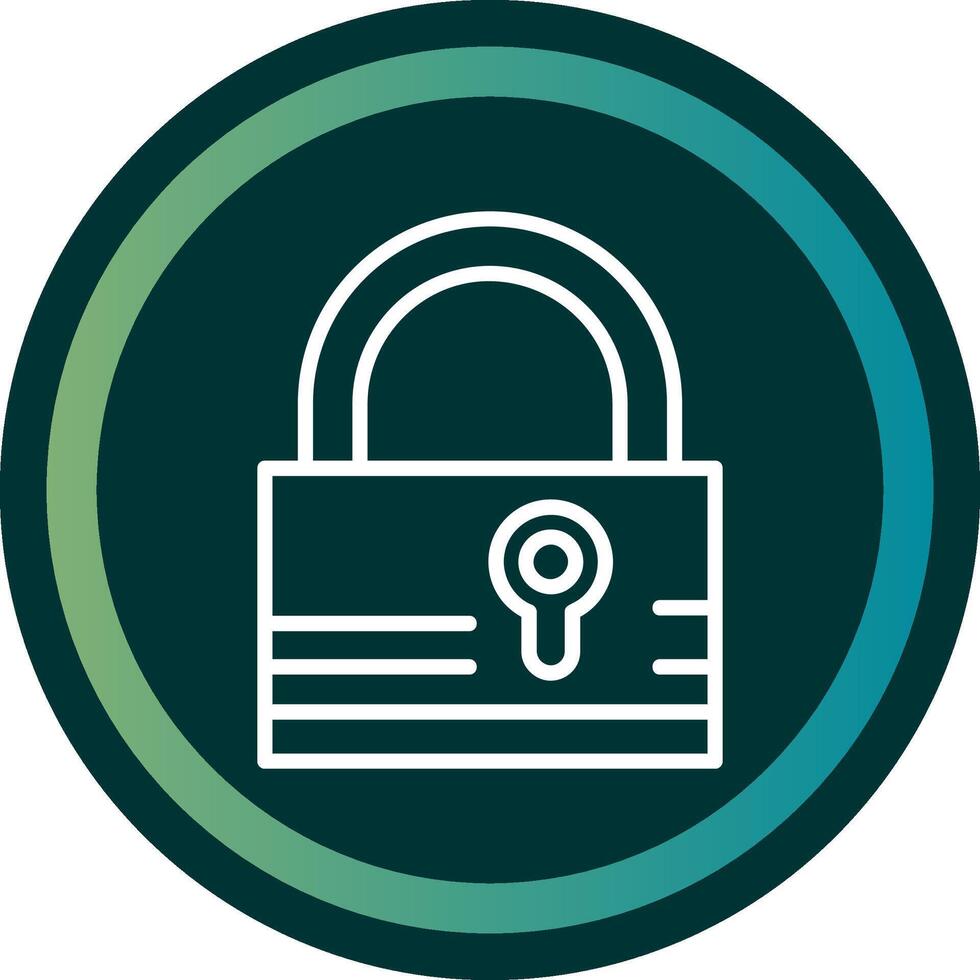 Padlock Line with small circle background vector
