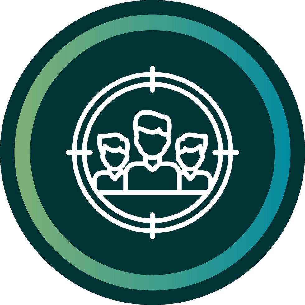 Focus Group Line with small circle background vector