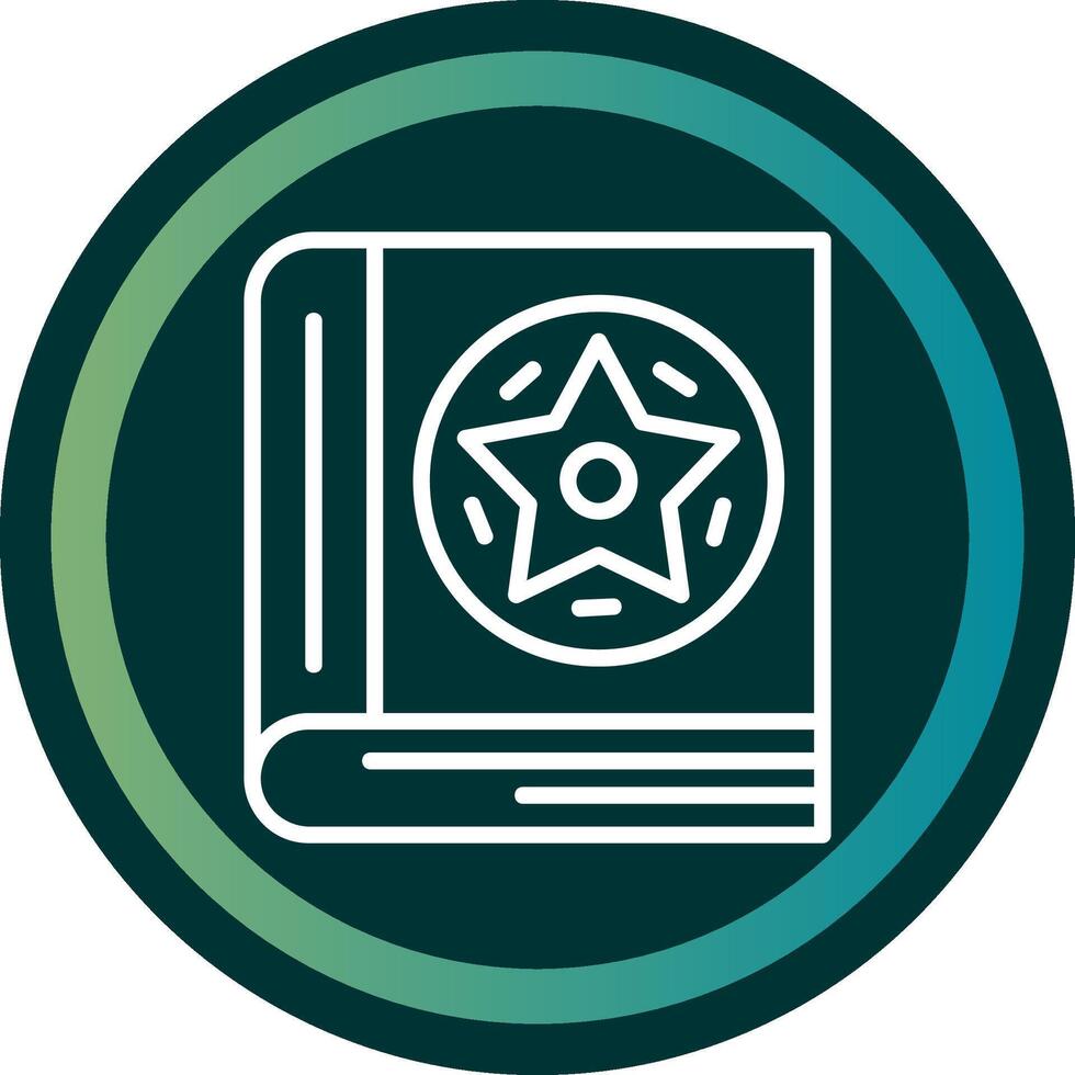 Spellbook Line with small circle background vector