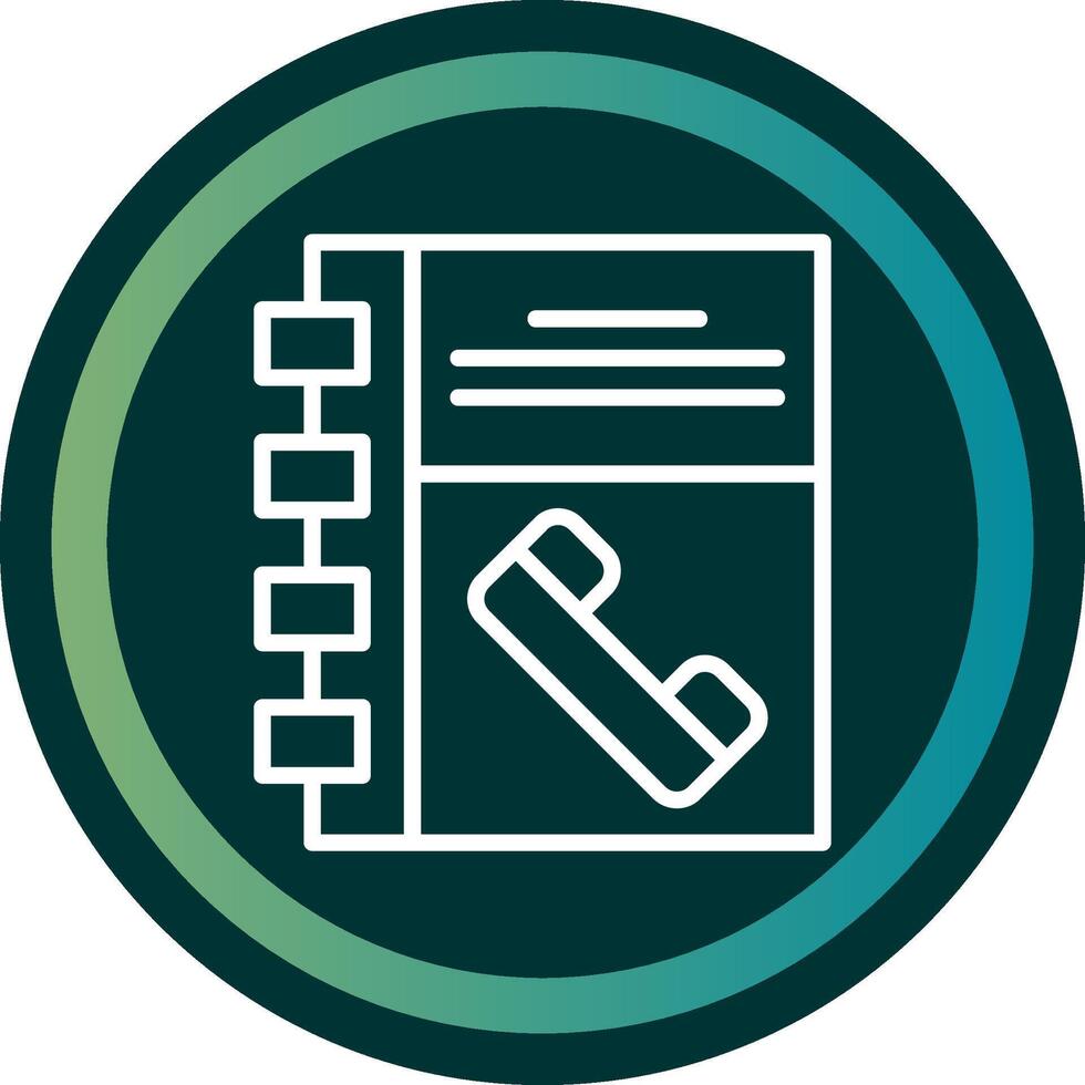 Phonebook Line with small circle background vector
