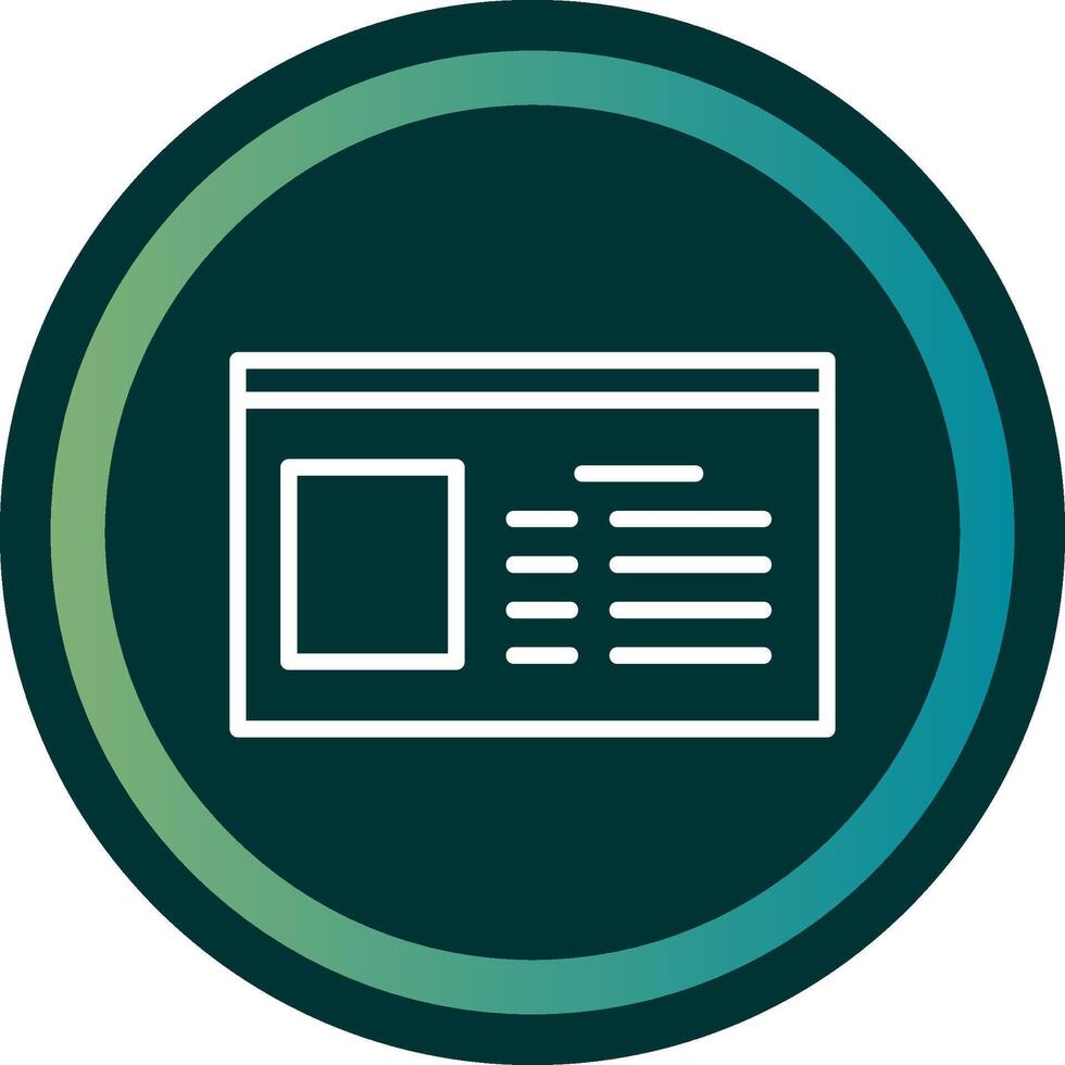 Id Card Line with small circle background vector