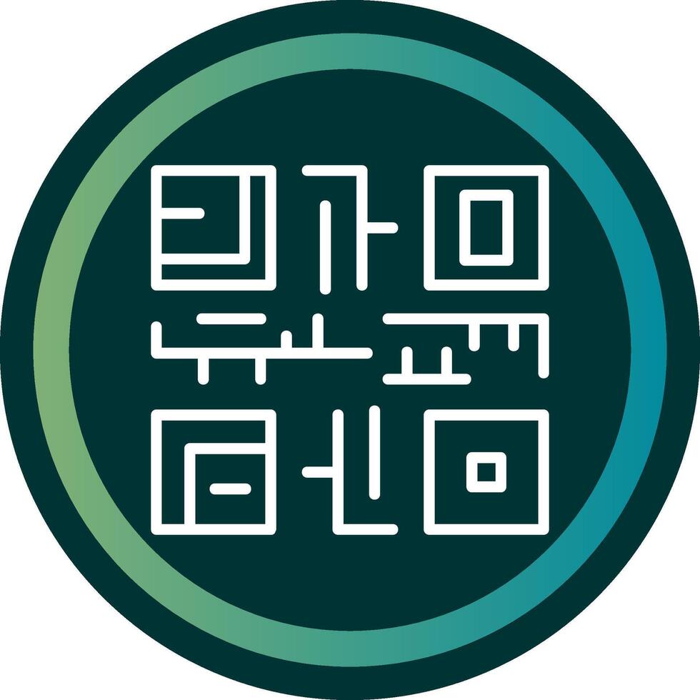 QR Code Line with small circle background vector