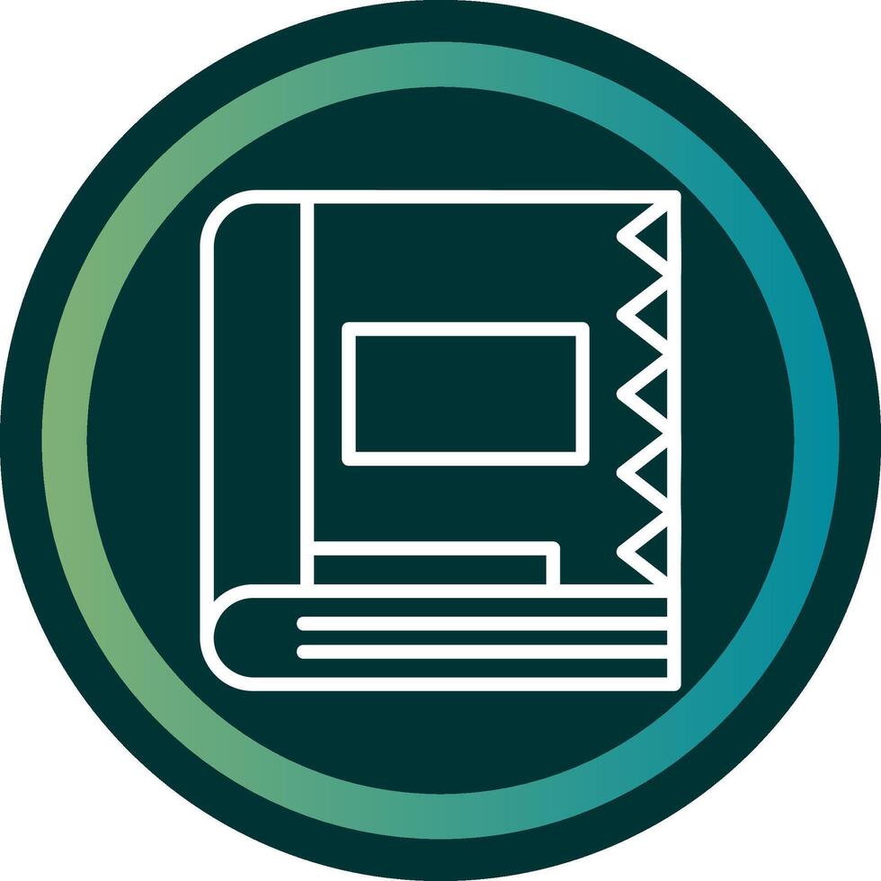 Spell Book Line with small circle background vector
