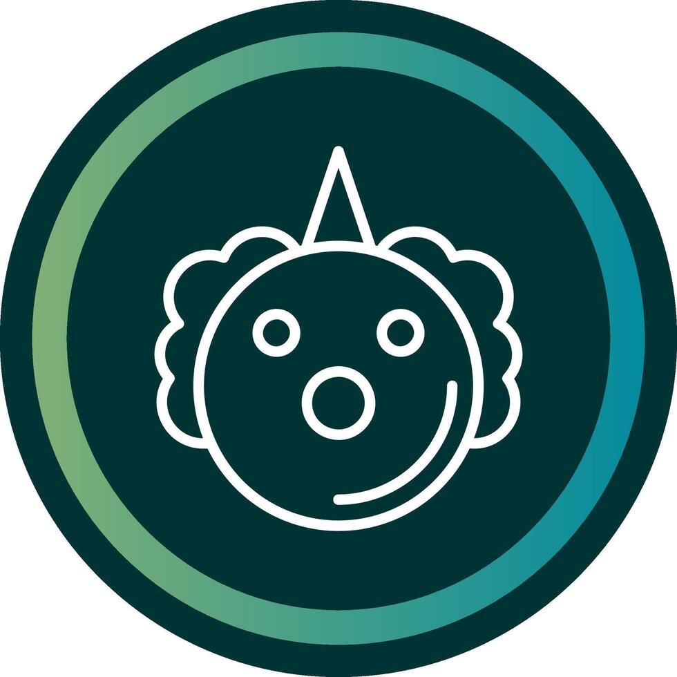 Clown Line with small circle background vector