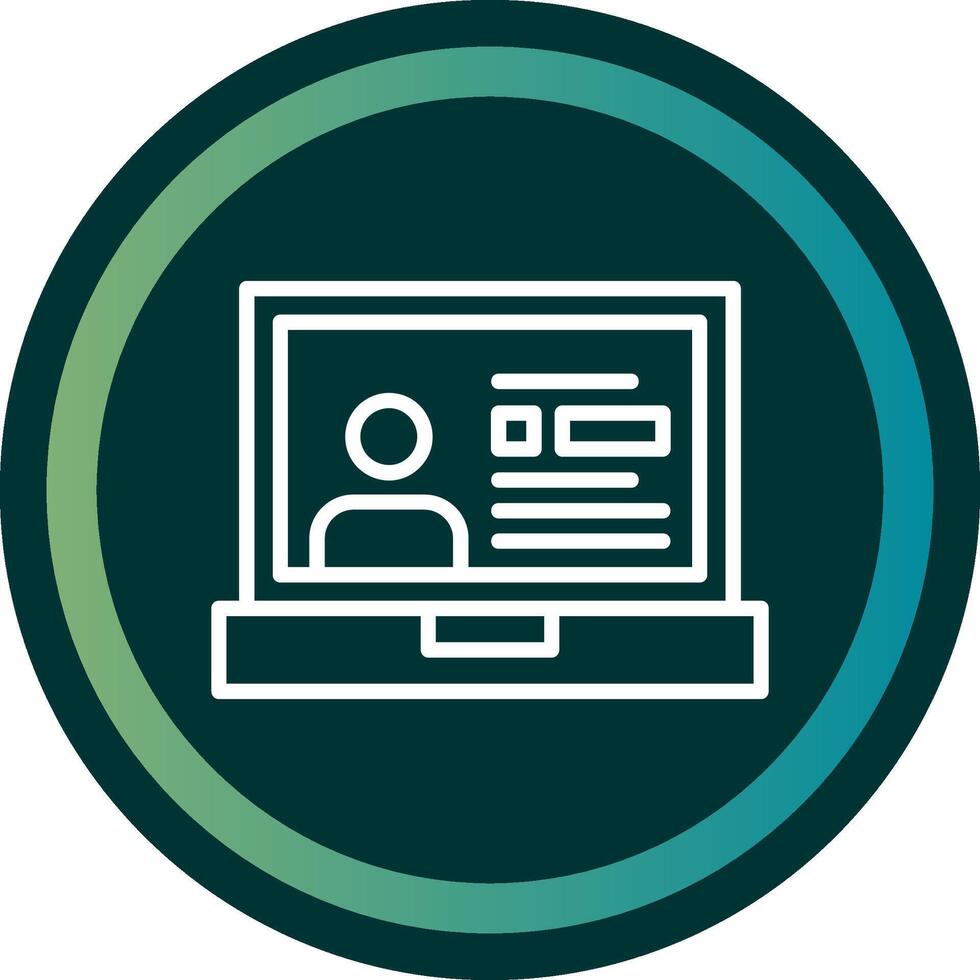 Profile Line with small circle background vector