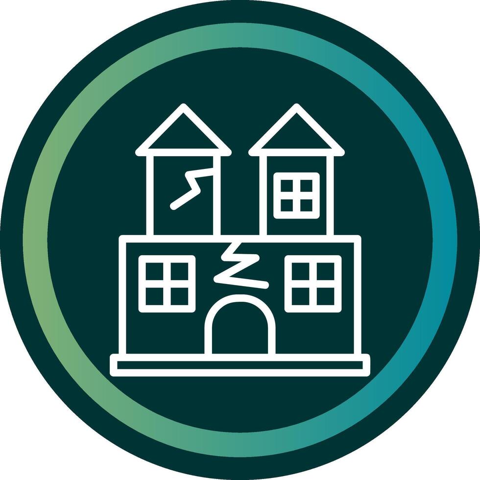 Ghost Castle Line with small circle background vector