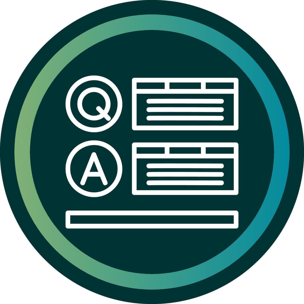 Question and Answer Line with small circle background vector