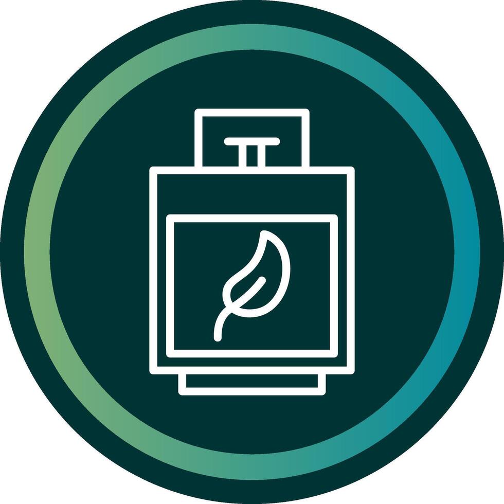 Biogas Cylinder Line with small circle background vector