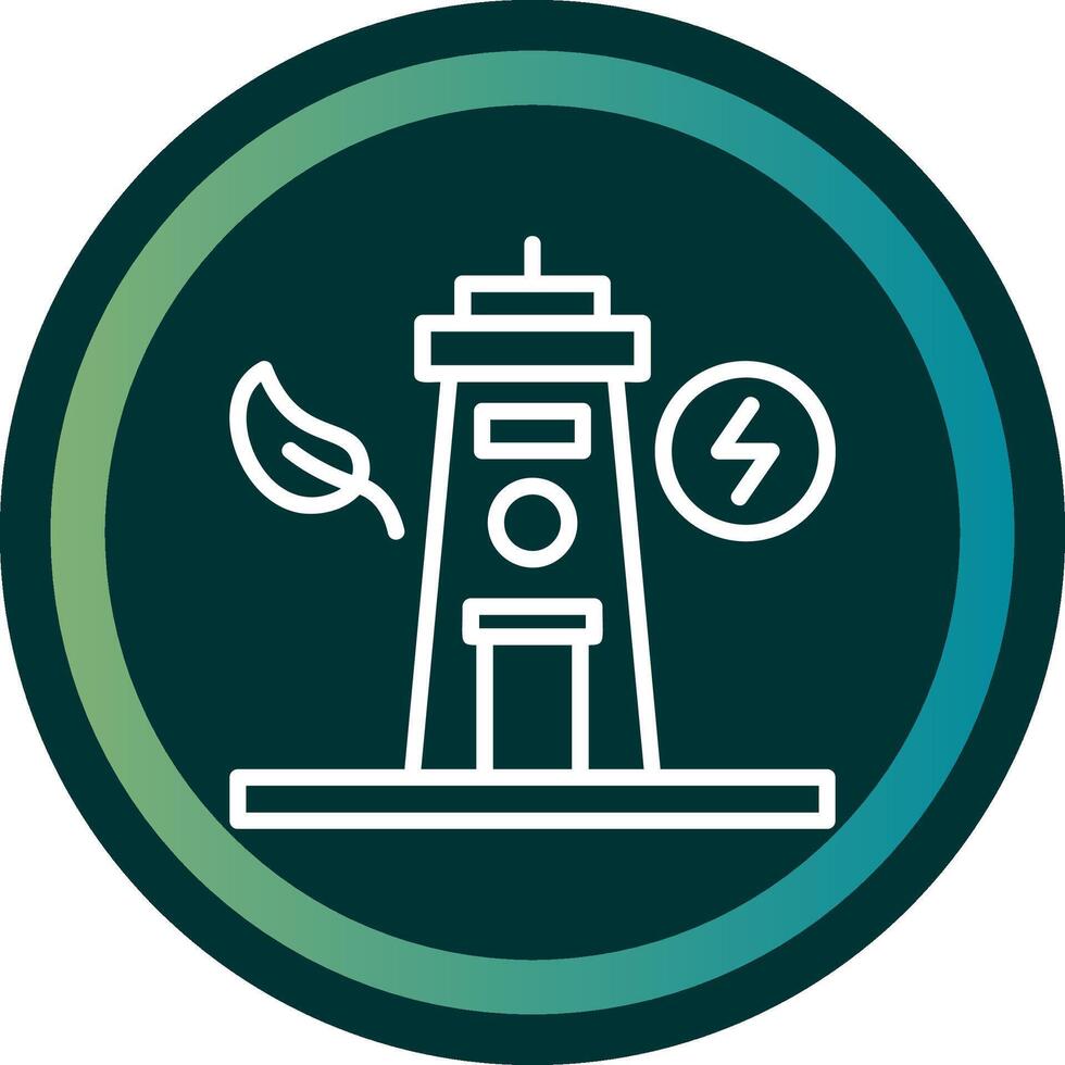 Tidal Power Line with small circle background vector