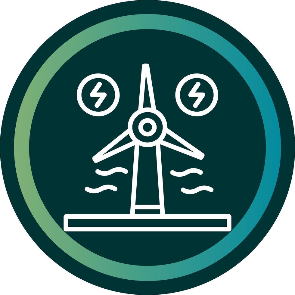 Renewable Energy Line with small circle background vector