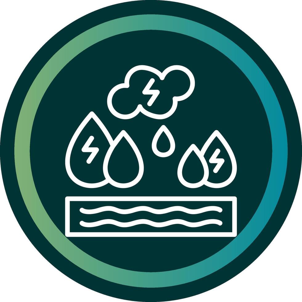 Ocean Energy Line with small circle background vector