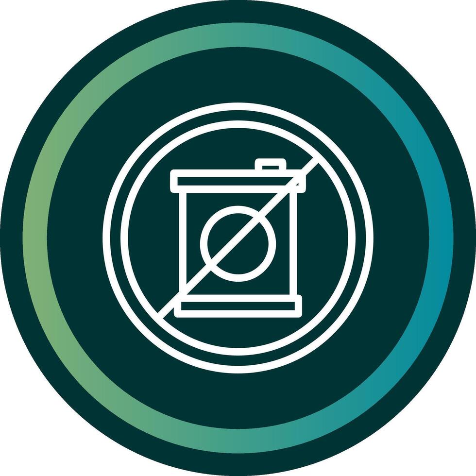 No Fossil Fuels Line with small circle background vector