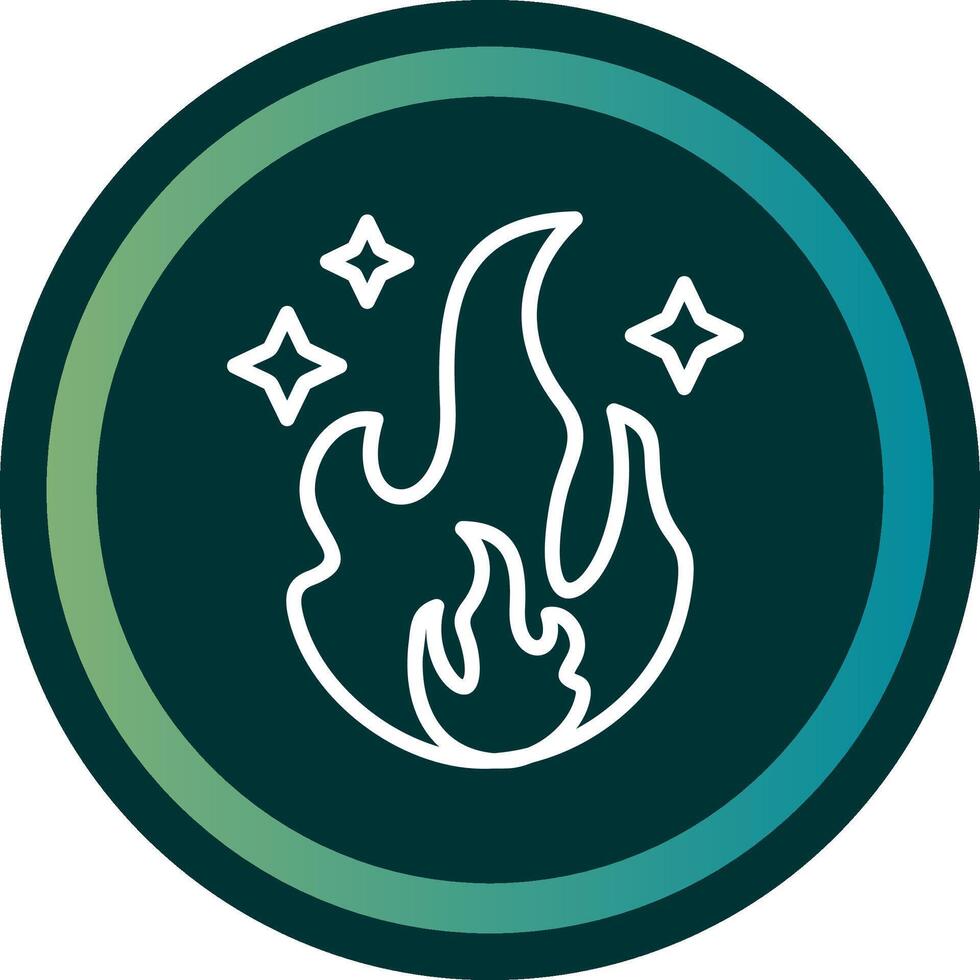 Fire Energy Line with small circle background vector