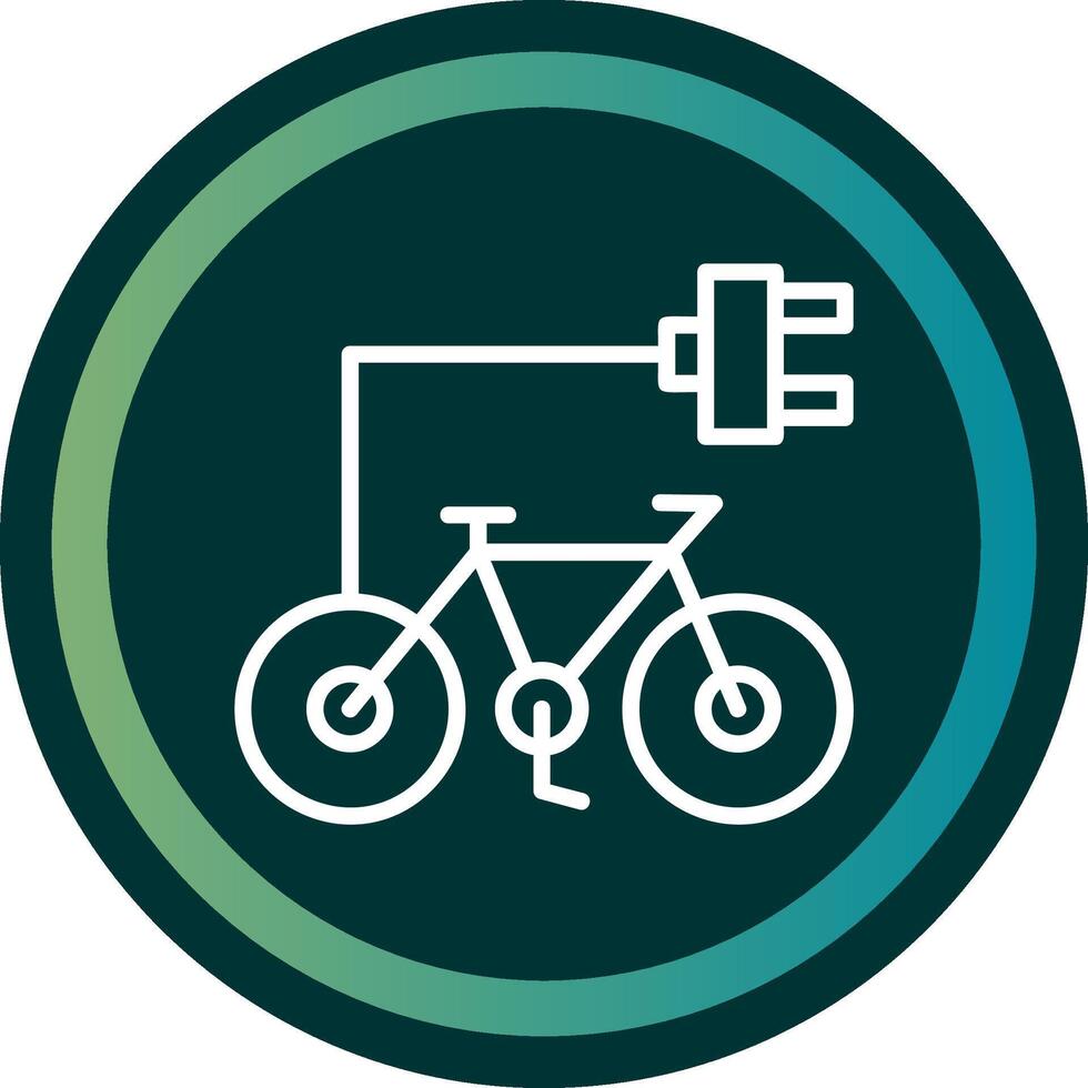 Electric Bike Line with small circle background vector