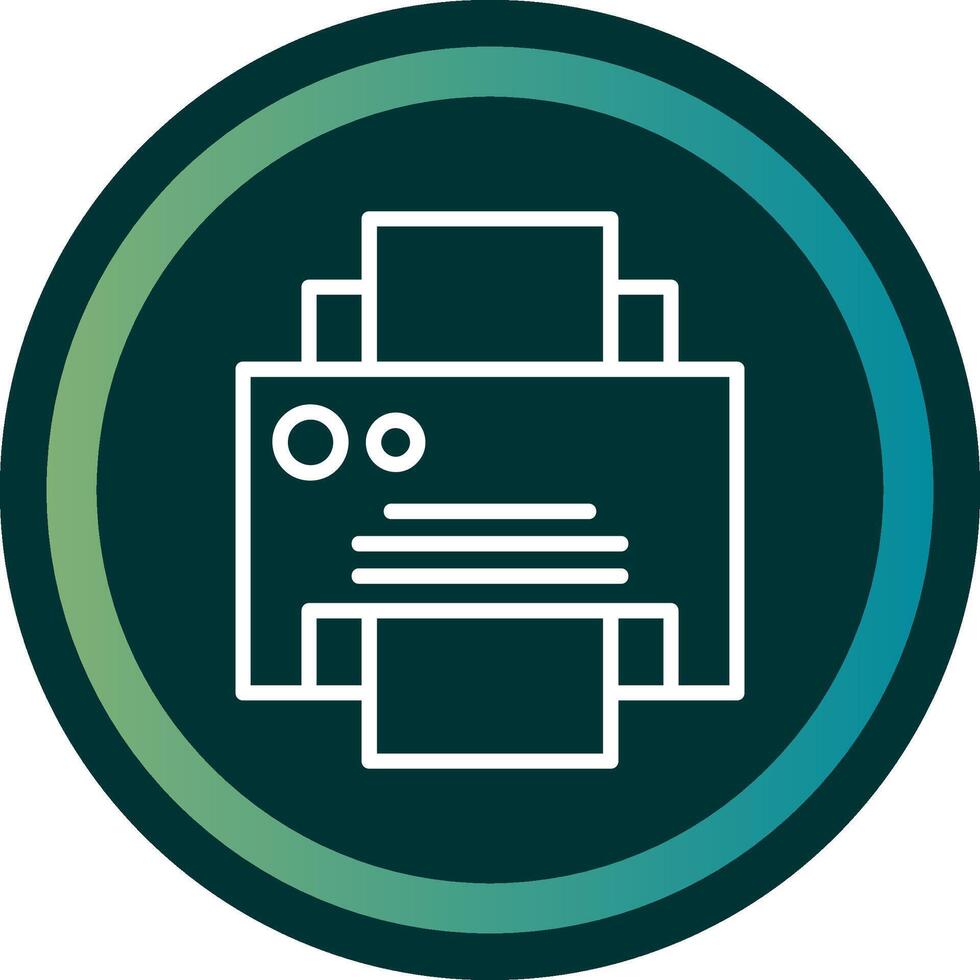 Printer Line with small circle background vector