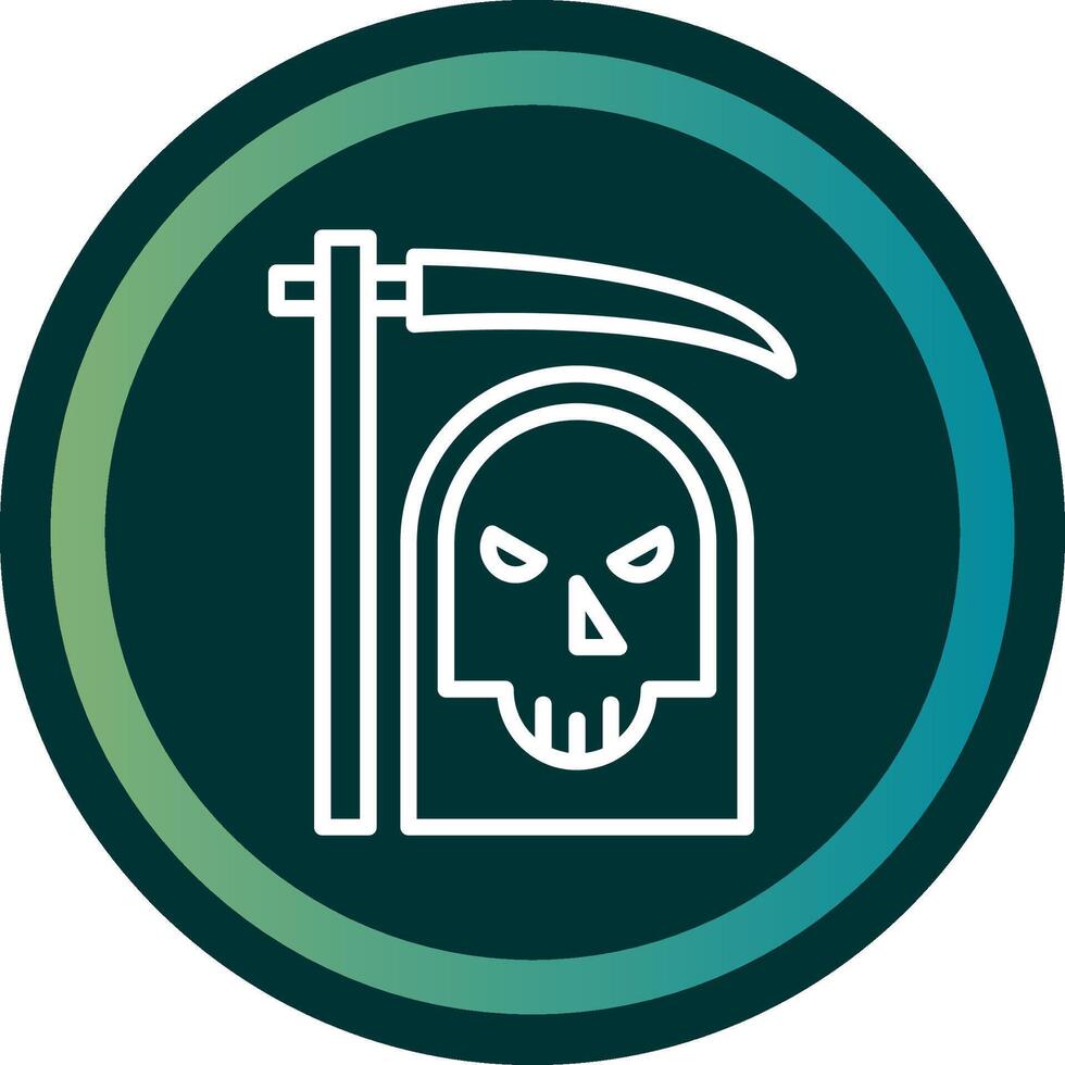 Grim Reaper Line with small circle background vector