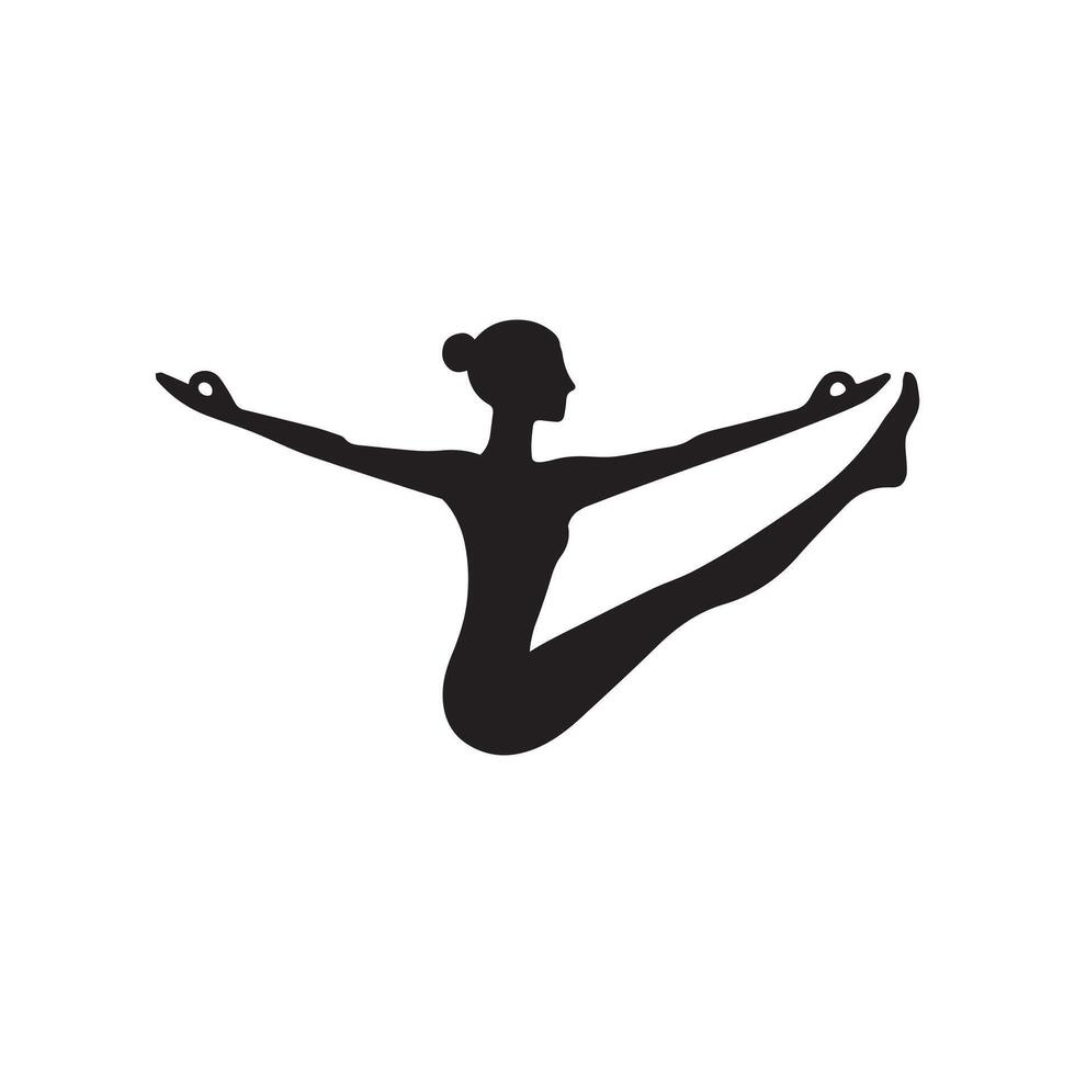 Elegant Yoga Silhouette Illustrations for Wellness vector