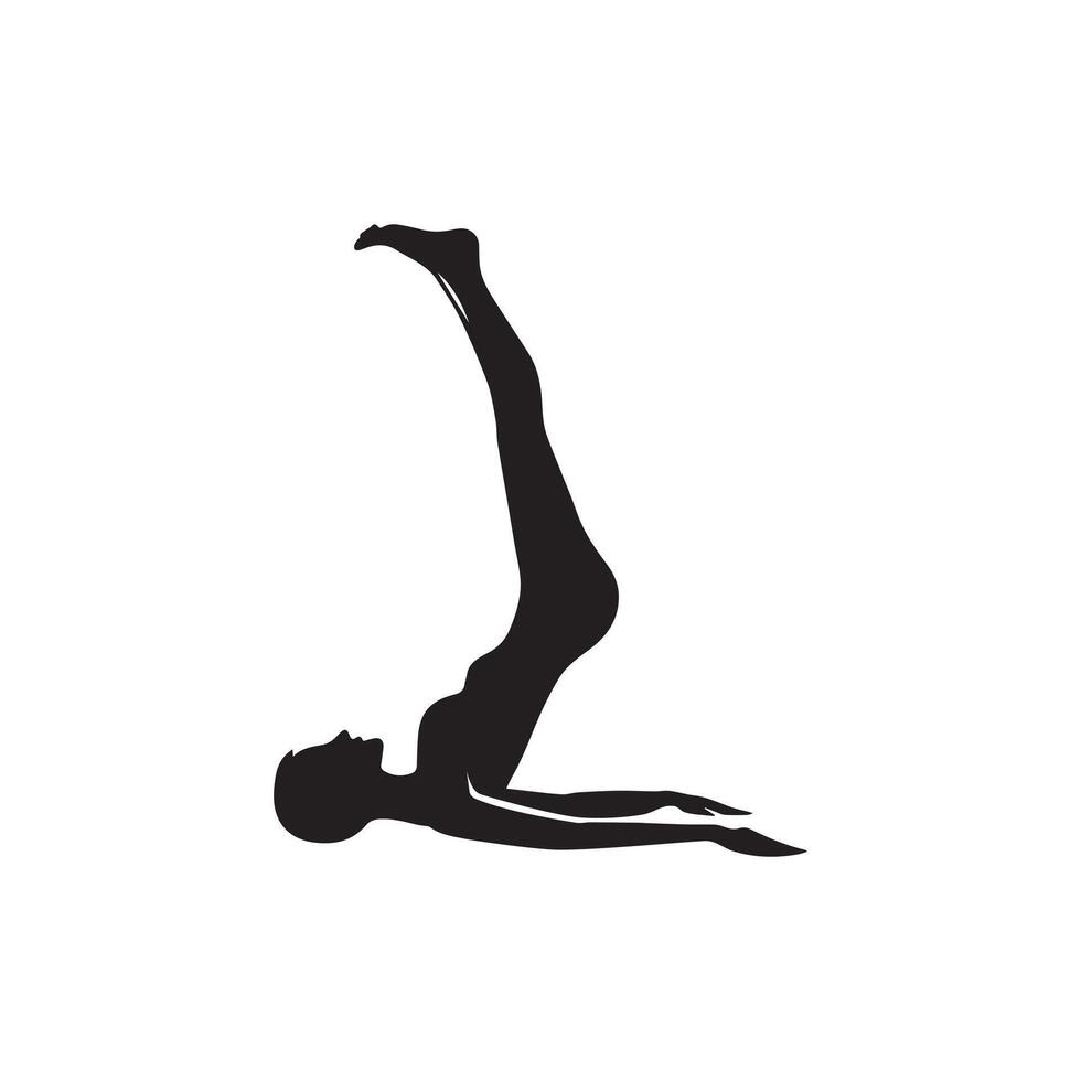 Yoga Poses in Motion Physical Exercise ClipArt Design vector