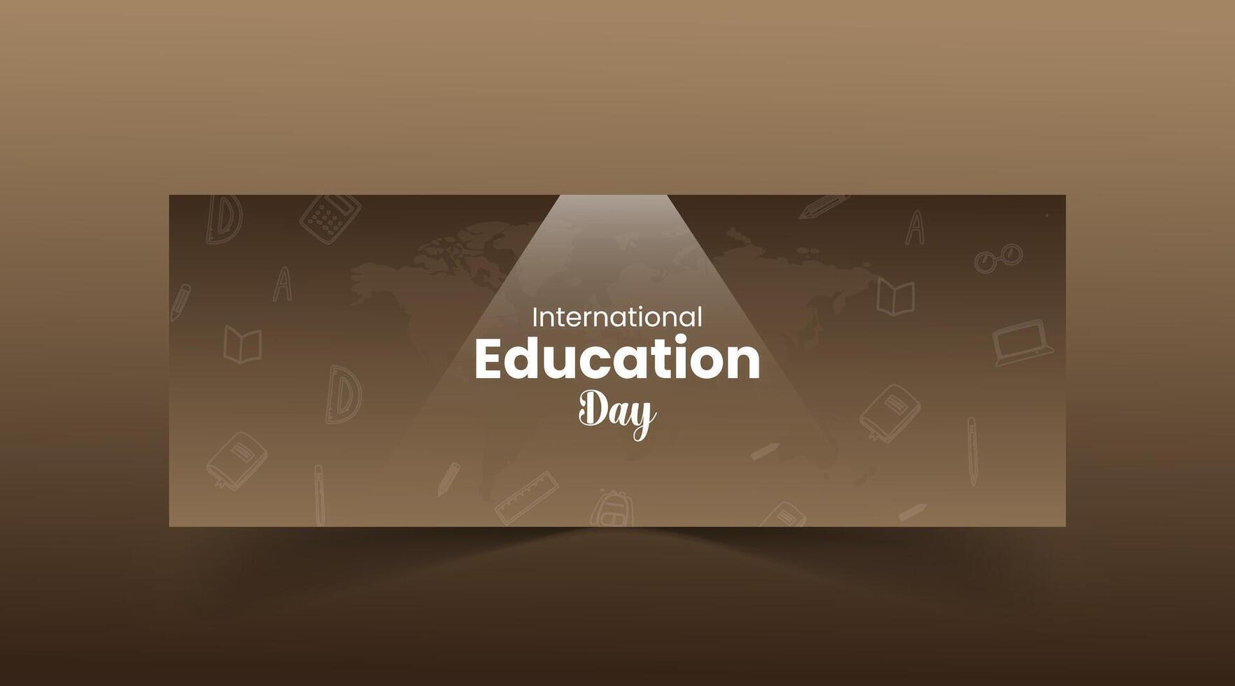 International Day of Education Cover Template vector