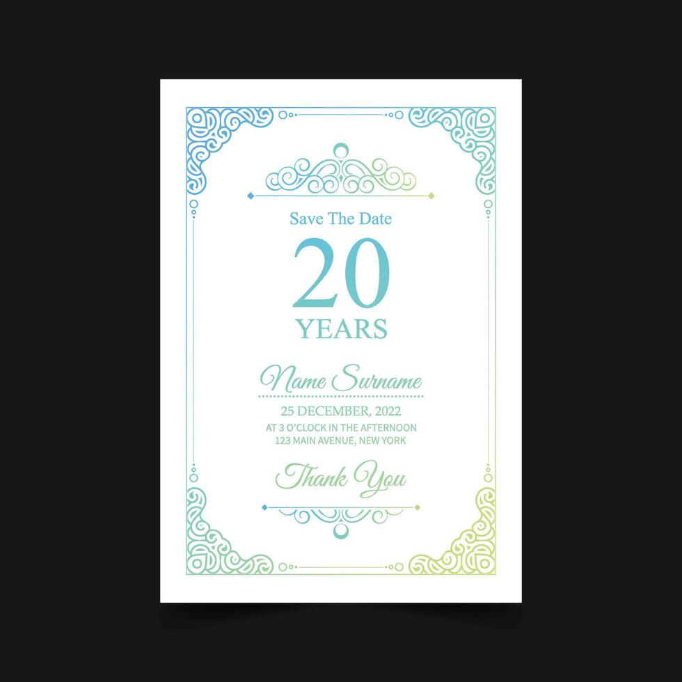 soft abstract pattern birthday invitation design vector
