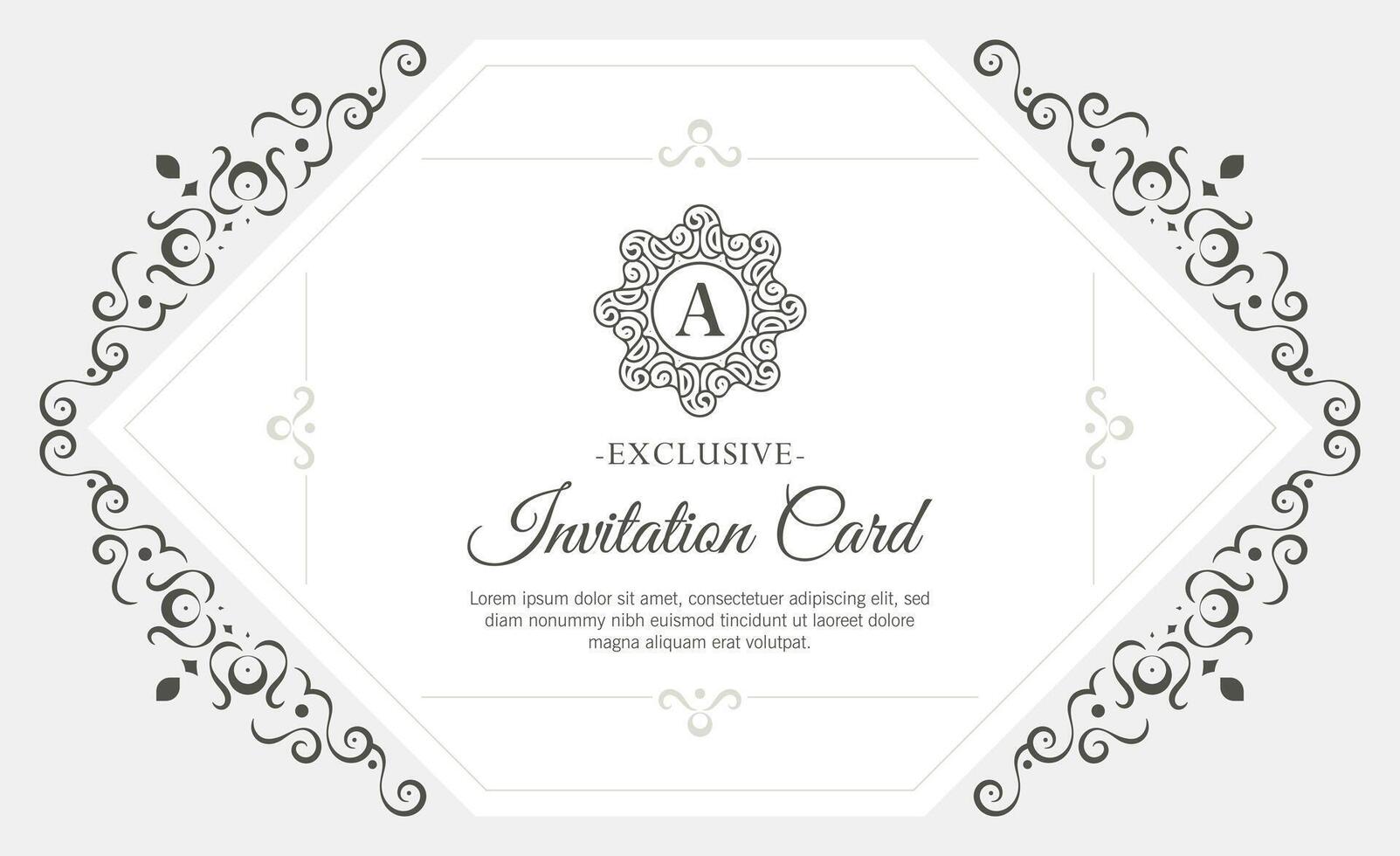 Invitation card design vintage style vector