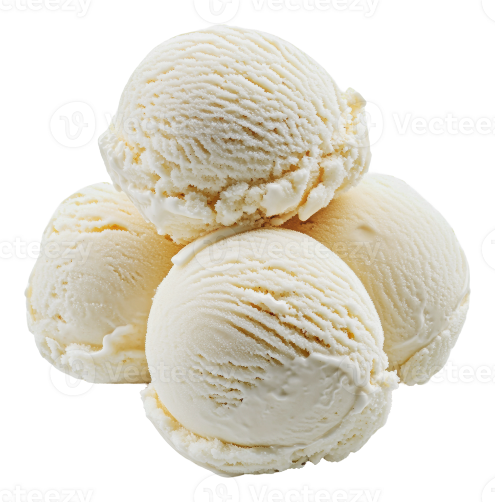 Delightful scoop of creamy vanilla png