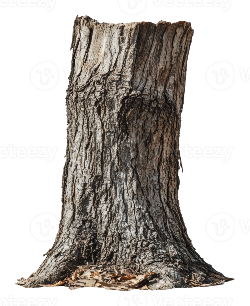 Sturdy tree stump standing alone in bright light png