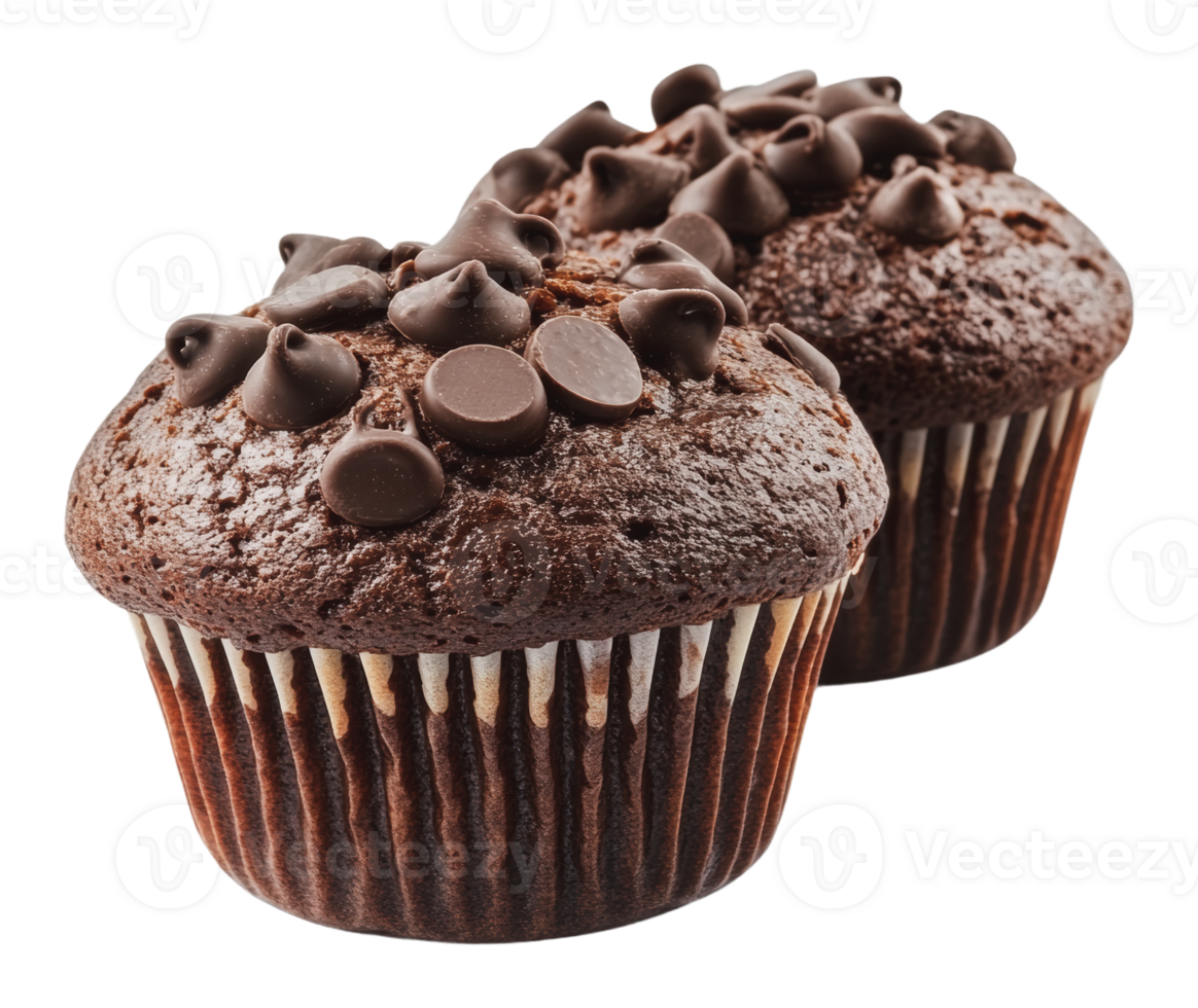 Chocolate chip muffins with sprinkles png