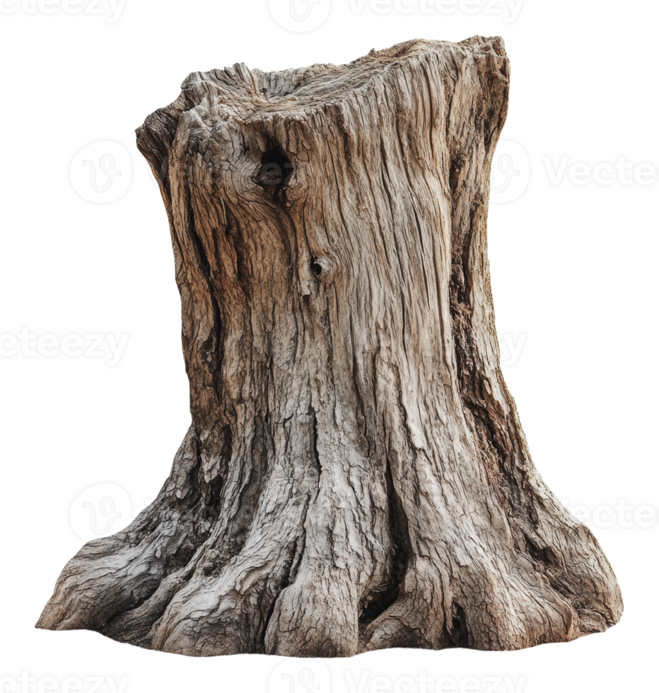 A large tree stump standing in a garden setting png