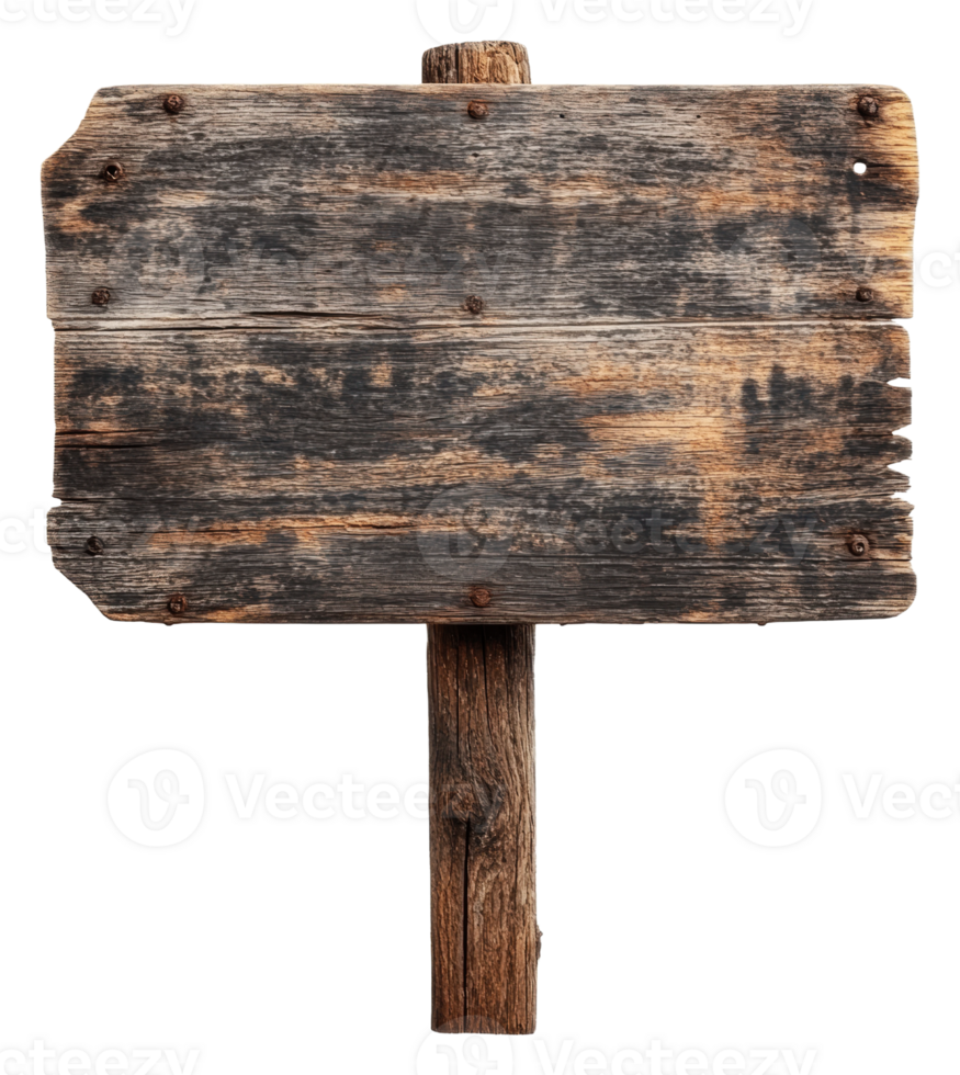 Weathered wooden signpost in an outdoor setting png