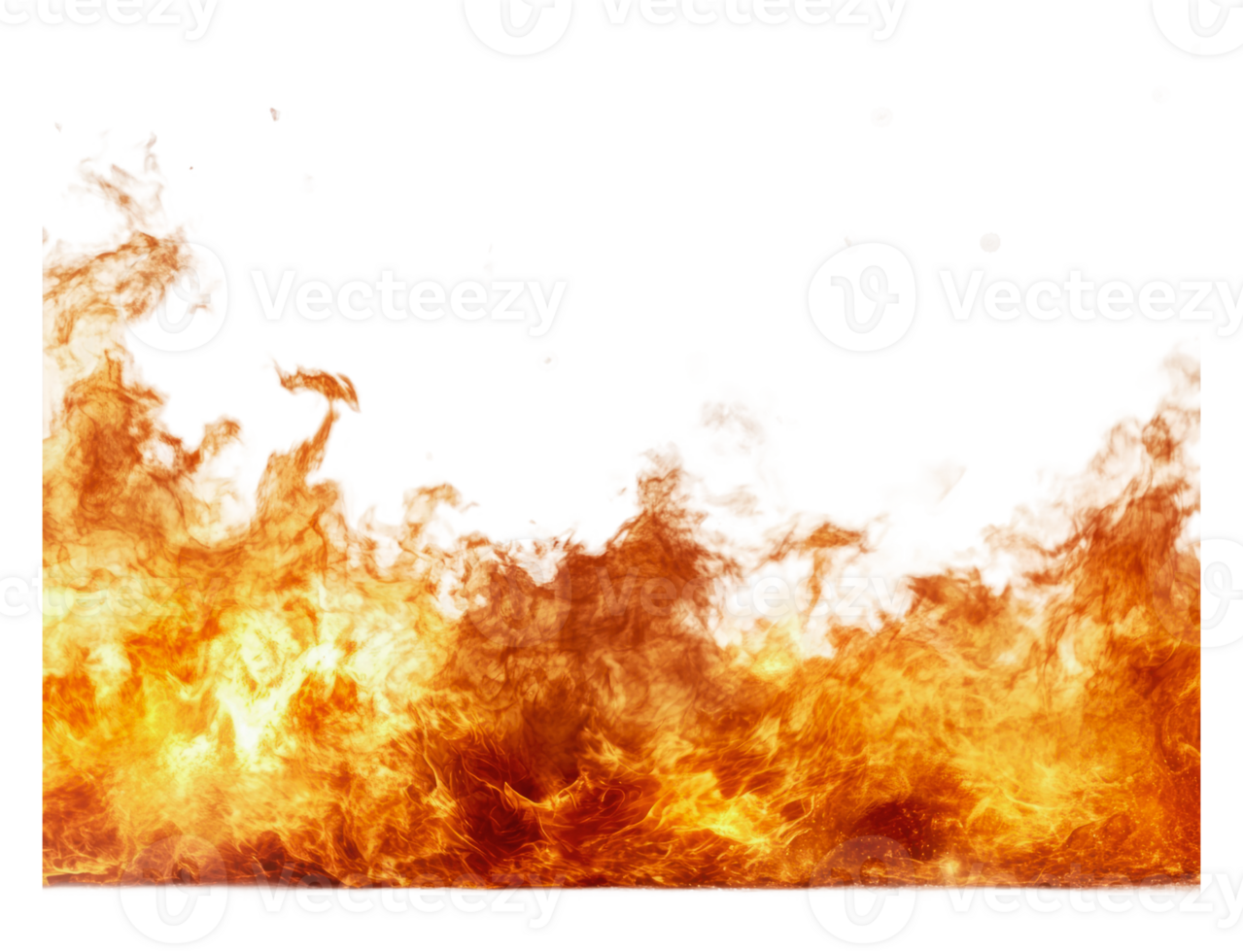 Bright flames dancing against a white background png