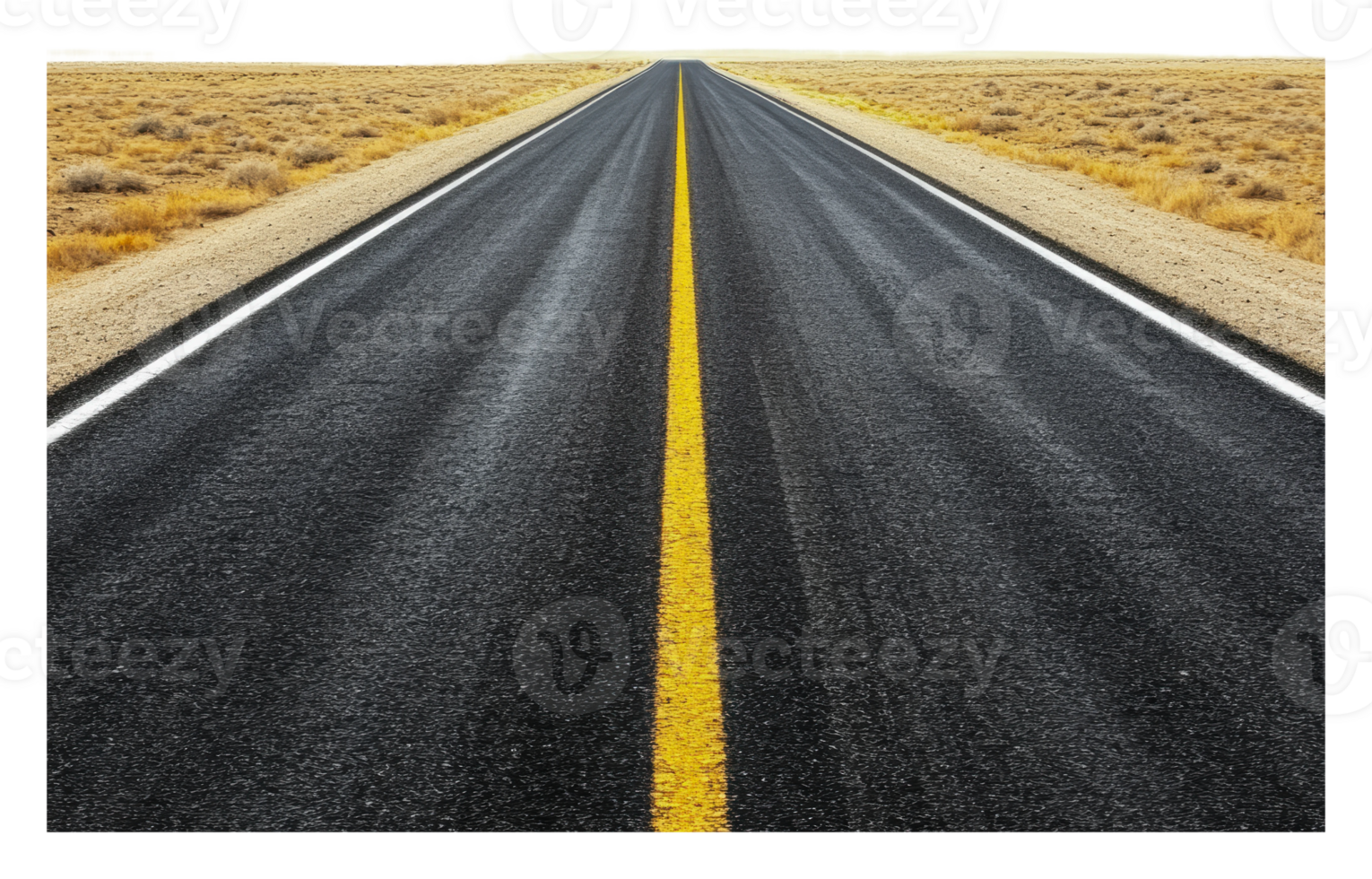 Open highway stretching through a desert landscape png