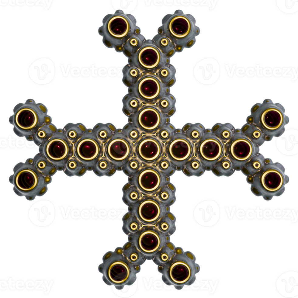 3d astrological symbol Vertex metal antique png