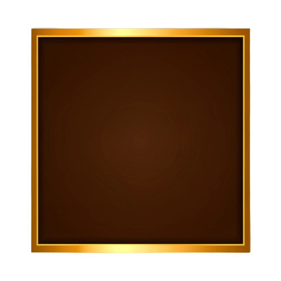Text box with gold frame and brown background png