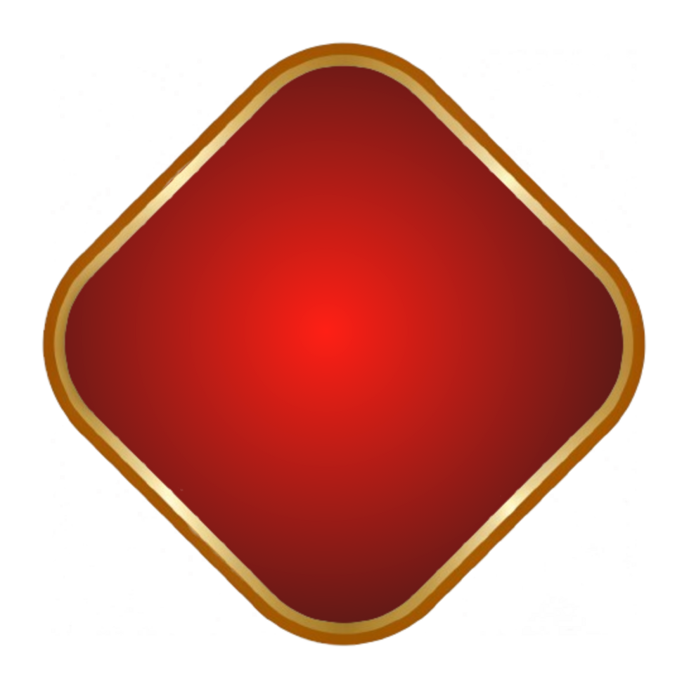 Red square text box with border on transparent background png