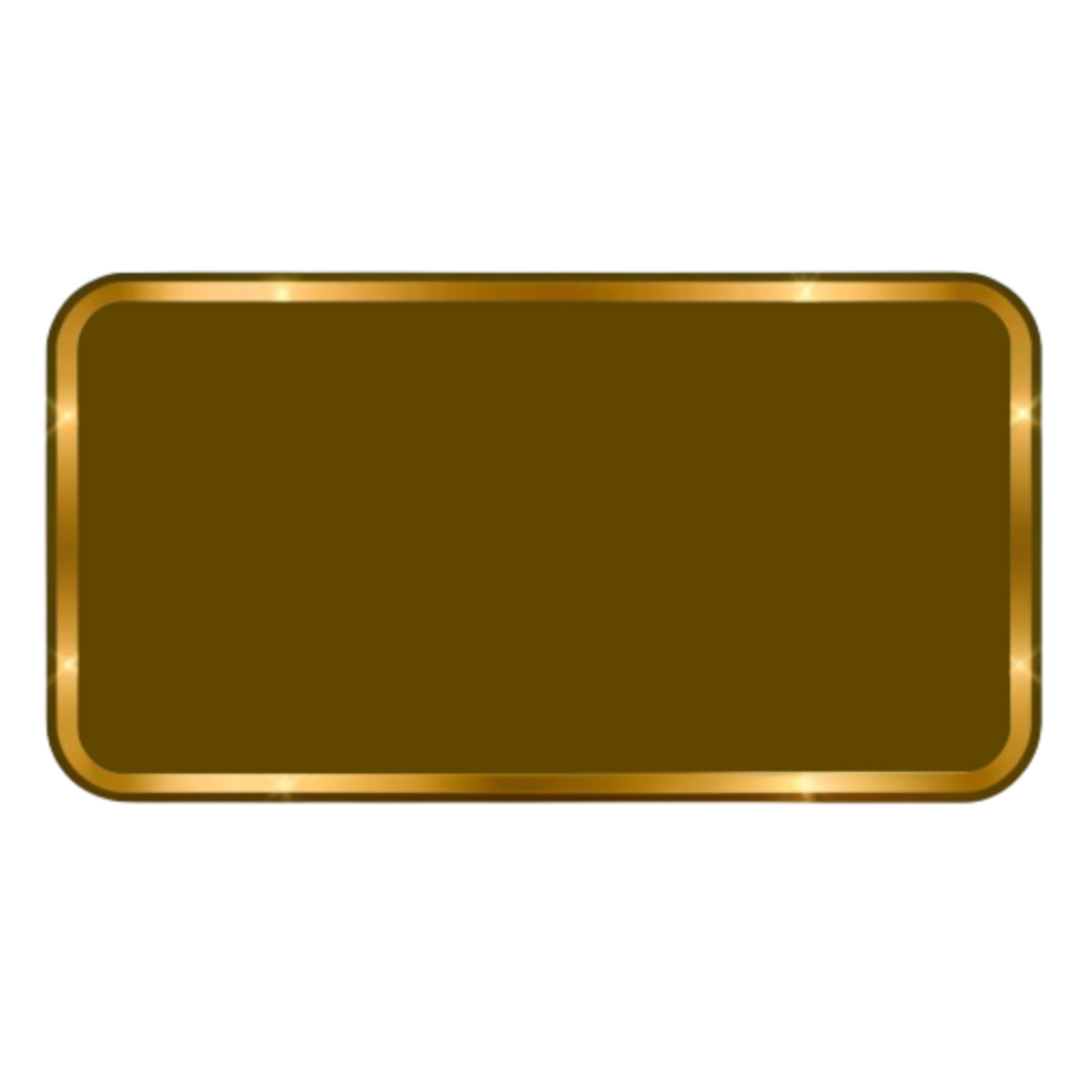 luxe texte boîte avec or frontière sur transparent Contexte png