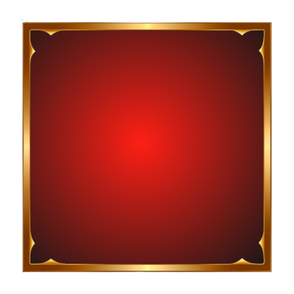 Arabic Islamic Red Frame Text Box on Transparent Background png